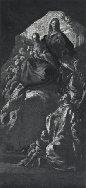 Anonimo — Anonimo napoletano - sec. XVIII - Madonna con Bambino e santi — insieme